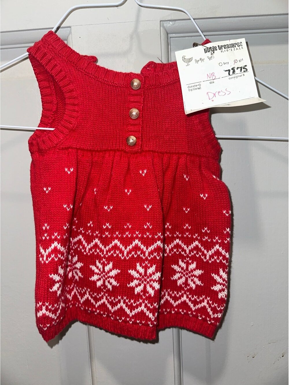 Carters newborn Christmas sweater dress size NB